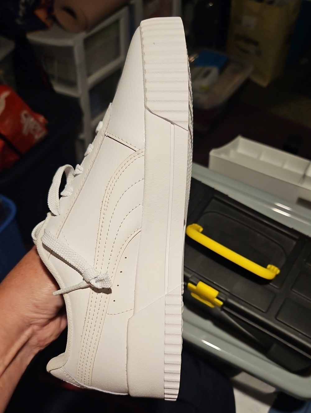 Puma Women's All-White Soft-foam Lace-Up Sneakers NWOT, SZ 10 - Picture 11 of 12